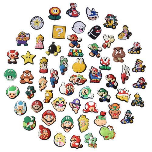 10Pcs Mario PVC Shoes Charms Decor For Croc And Jibbitz 6498