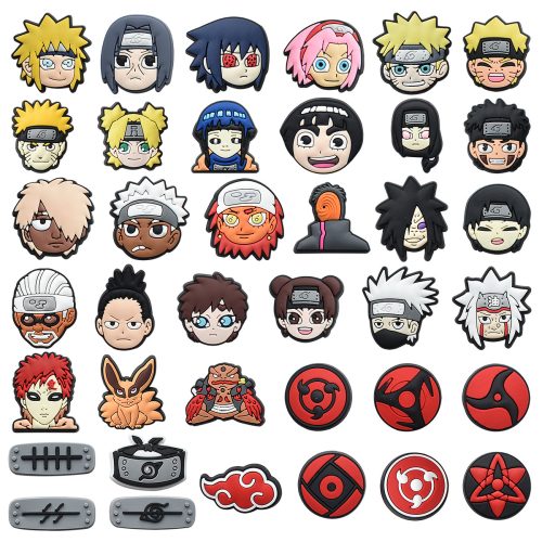 10Pcs Naruto PVC Shoes Charms Decor For Croc And Jibbitz 6607