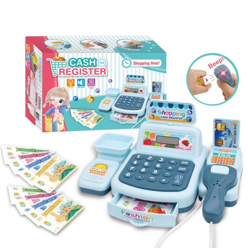 Kids Cash Register Reschool Pretend Play Shops Money Checkout Toys 6926