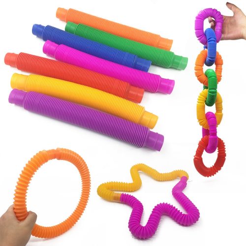 6/7Pcs Fidget Large Pipes Tube Multi-colours Toys For Kids 6921