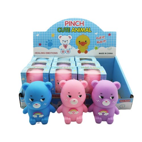 12pcs Rainbow Bear Stress Relief Squeeze Toy 6981