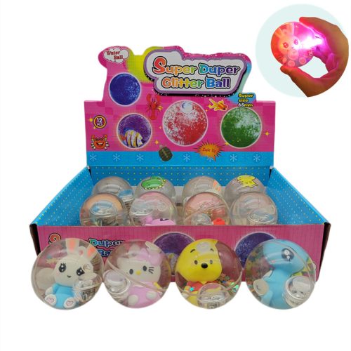 12Pcs 3D Doll Bouncy Ball (with Rope) Stress Relief Fidget 7308