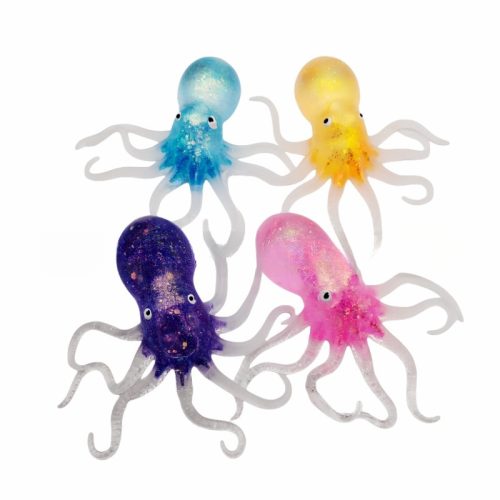 12Pcs Squeeze Toy Octopus Glitter Stress Relief Fidget 7310