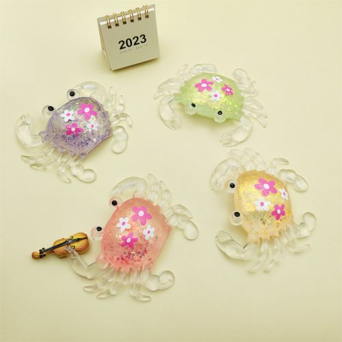 12Pcs Squeeze Toy Crab Glitter Stress Relief Fidget 7318