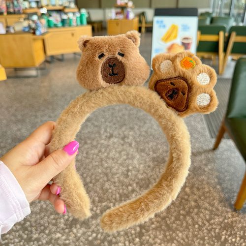 Capybara  Plush Headband For Washing Face 12 Inner