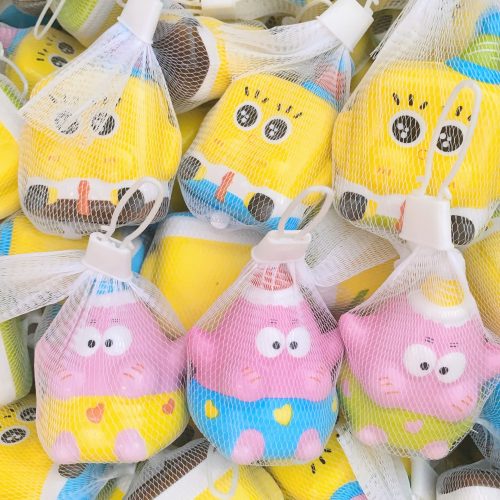 7.5cm Sponge Bob Mesh Net Slow Rebound Squeeze Stress Relief Toy 12 Inner