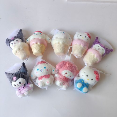 7.5cm Sanrio Ice Cream Mesh Net Slow Rebound Squeeze Stress Relief Toy 12 Inner