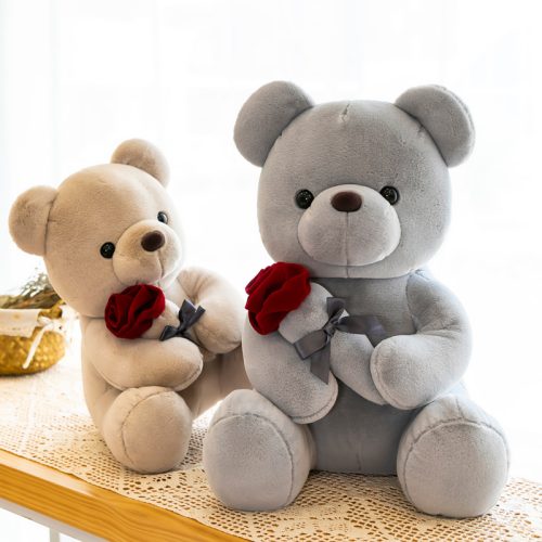 25cm Holding Rose Teddy Bear Plush Toy