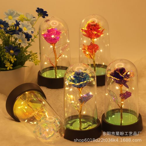 Valentine’s Day Small Flower Glass Dome Decoration