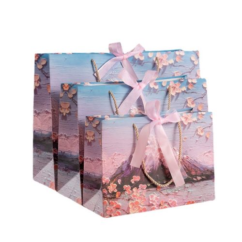 Oil Painting Style Cherry Blossom Gift Bag