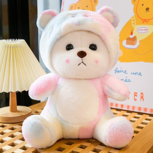 35cm Teddy Bear Tie Dye Hat Plush Toy