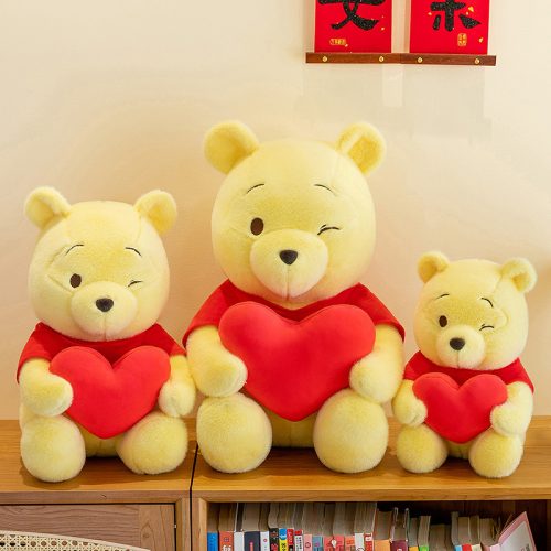 Sitting Winnie the Pooh Holding Heart Plush Toy