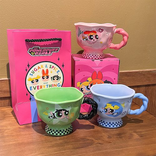 360ml Powerpuff Girls Ceramic Mug With High Quality Gift Box