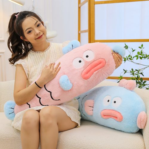 90cm Funny Ugly Fish Long Pillow Plush Toy