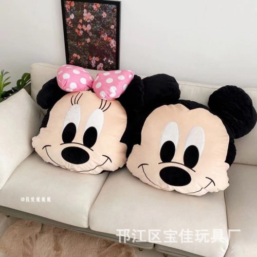 60x60cm Mickey Mouse Head Cushion Plush Toy