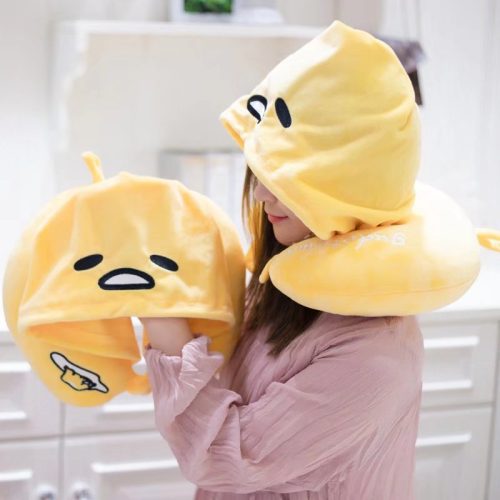 Cute Yolk Lazy Egg Hooded U-Pillow