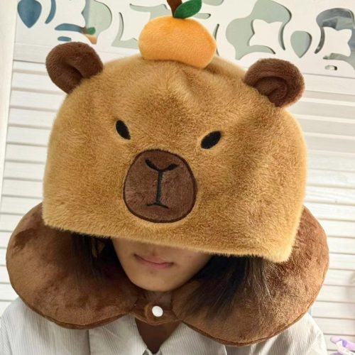 Capybara Hooded U-Pillow