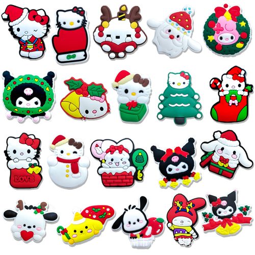 Christmas Sanrio PVC Shoes Charms Decor For Croc And Jibbitz 50 Inner