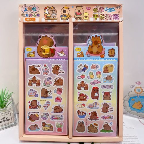 3pcs Capybara Cute DIY Planner Stickers 48 Inner