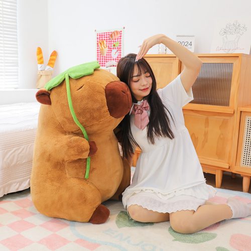 85cm Capybara Lotus Leaf Plush Toy