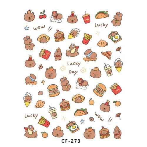 56pcs Cute Capybara Stickers 12 Inner