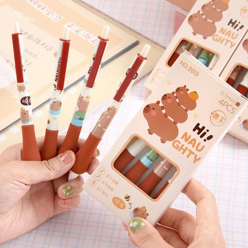 4pcs Capybara Ballpoint Pens Box Set