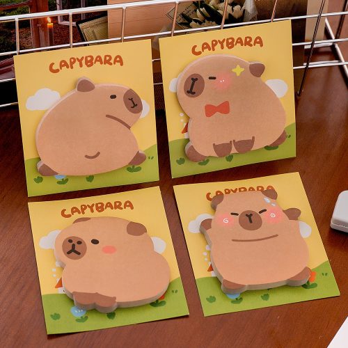 Capybara Shaped Sticky Notes Memo Pad Mixed Design