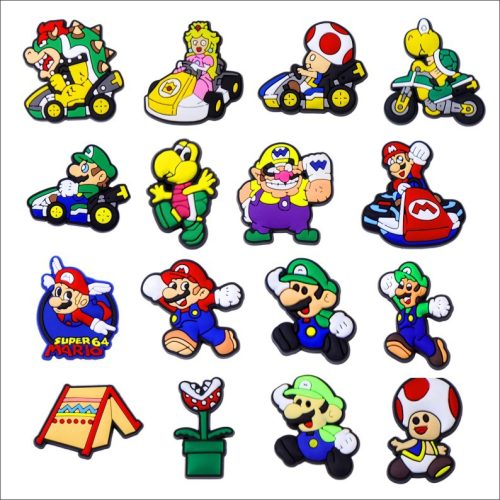 Mario PVC Shoes Charms Decor For Croc And Jibbitz 50 Inner