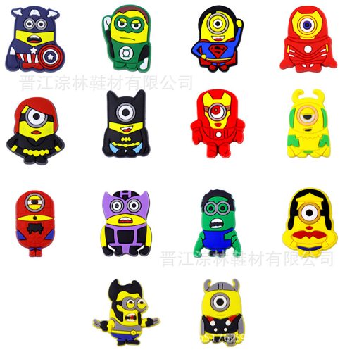 Minion Costume PVC Shoes Charms Decor For Croc And Jibbitz 50 Inner