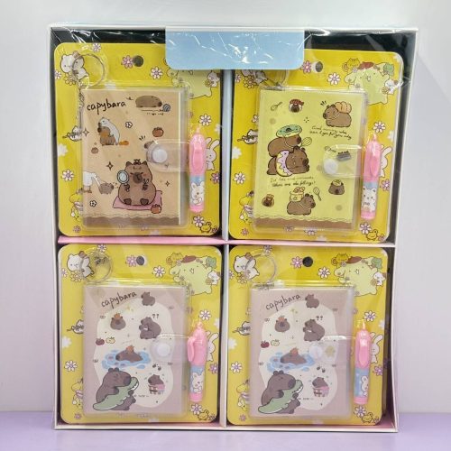 Capybara Keychain Mini Journal Set Small Notebook