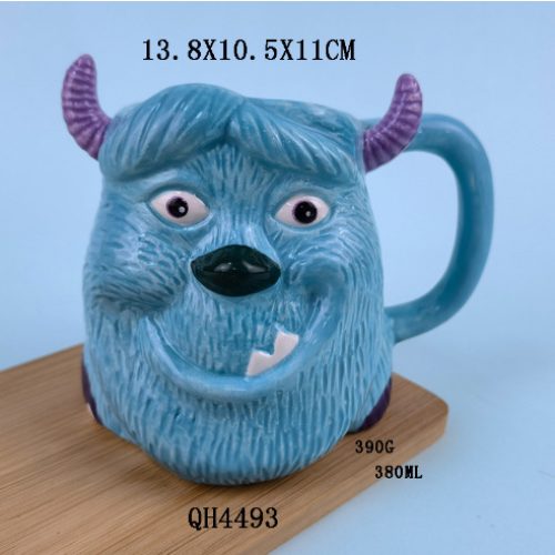 500ml 3D Monster University Blue Monster Ceramic Mug