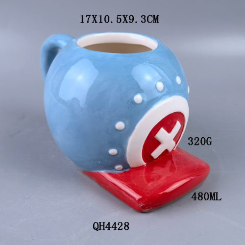 500ml 3D One Piece Chopper Ceramic Mug