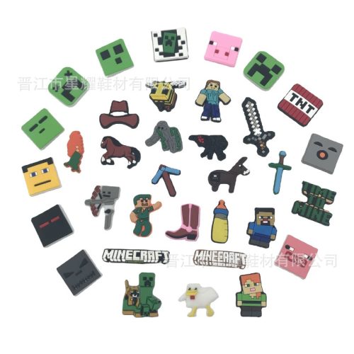 Minecraft PVC Shoes Charms Decor For Croc And Jibbitz 50 Inner