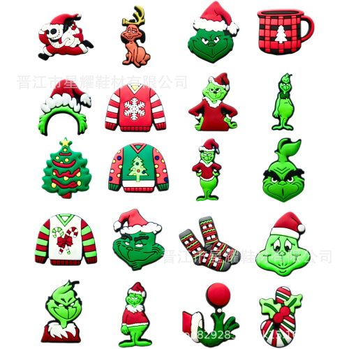 Christmas PVC Shoes Charms Decor For Croc And Jibbitz 50 Inner