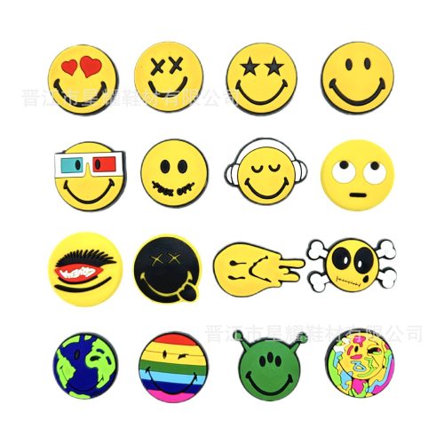 Emoji PVC Shoes Charms Decor For Croc And Jibbitz 50 Inner