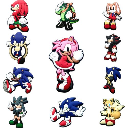 Sonic PVC Shoes Charms Decor For Croc And Jibbitz 50 Inner