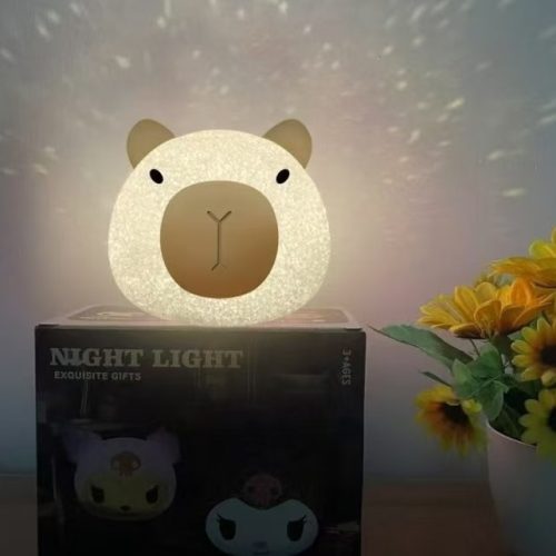 Capybara Desktop Ornament Night Light USB Figurine Décor