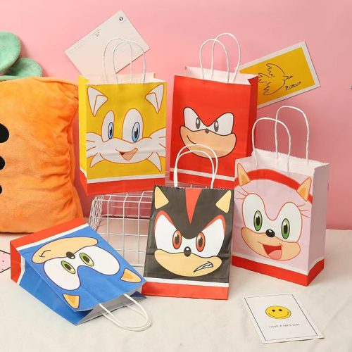 21x15x8cm Sonic Paper Gift Bags Mixed Design 10 Inner