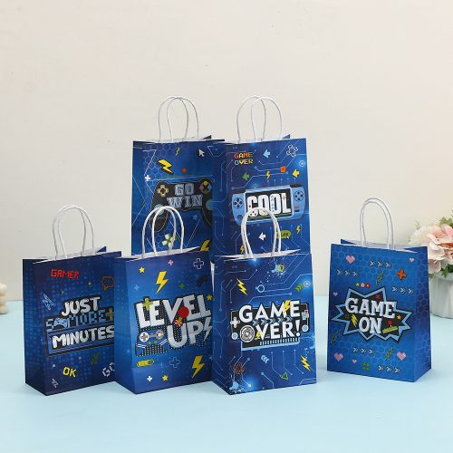 21x15x8cm Game Party Paper Gift Bags Mixed Design 10 Inner